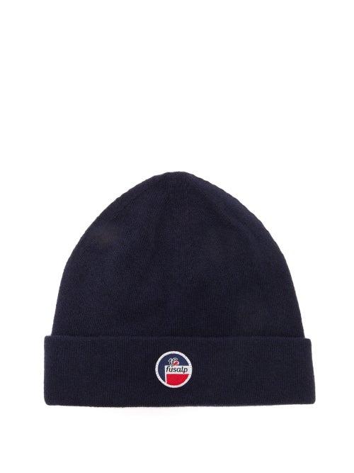 Matchesfashion.com Fusalp - Styx Logo-patch Wool-blend Beanie - Womens - Navy