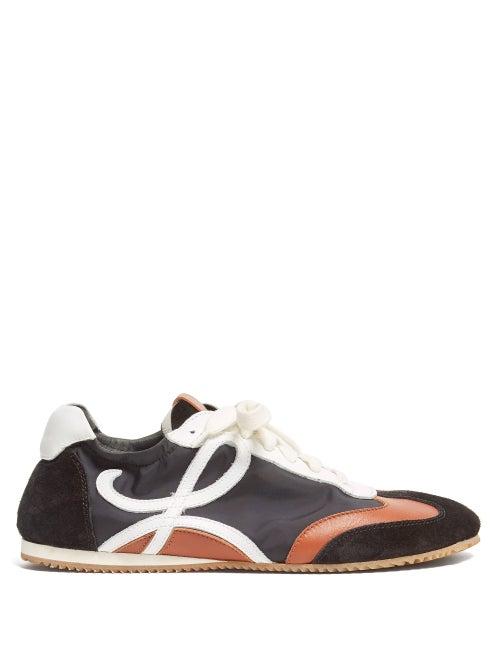 Matchesfashion.com Loewe - Low Top Suede Trainers - Womens - Black Brown