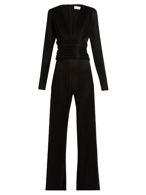 Galvan V-neck Pleated Jumpsuit