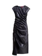 Matchesfashion.com Sies Marjan - Fleur Ruffled Satin Dress - Womens - Navy