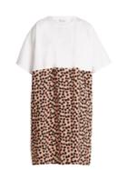 Raey Cotton And Ditsy-print Silk T-shirt Dress