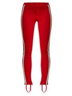 Matchesfashion.com Gucci - Contrast Stripe Stirrup Hem Leggings - Womens - Red Multi