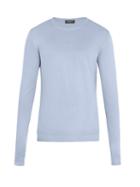 Matchesfashion.com Berluti - Crew Neck Silk Sweater - Mens - Light Blue