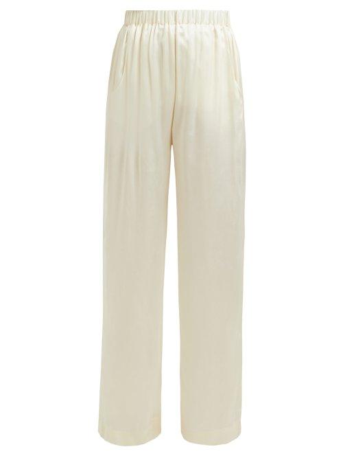 Matchesfashion.com Worme - The Standard Silk Trousers - Womens - Cream
