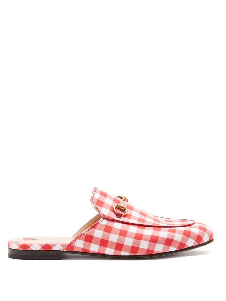 Gucci Princetown Gingham Loafers
