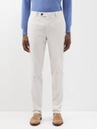 Brunello Cucinelli - Pleated Cotton-blend Gabardine Trousers - Mens - Cream