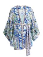 Camilla Porcelain Paradise-print Silk Kimono