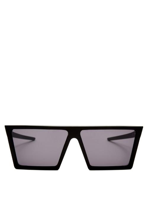 Retrosuperfuture W Black Matte Acetate Sunglasses