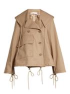 See By Chloé Double-breasted Cropped Cotton Trench Coat