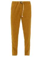 Matchesfashion.com White Sand - Adjustable Mid Rise Waist Corduroy Trousers - Mens - Beige