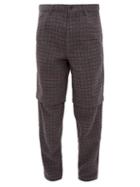 Matchesfashion.com Comme Des Garons Shirt - Houndstooth Wool Tapered Trousers - Mens - Grey