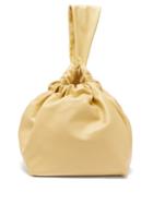Ladies Bags Jil Sander - Drawstring-top Medium Leather Clutch - Womens - Cream