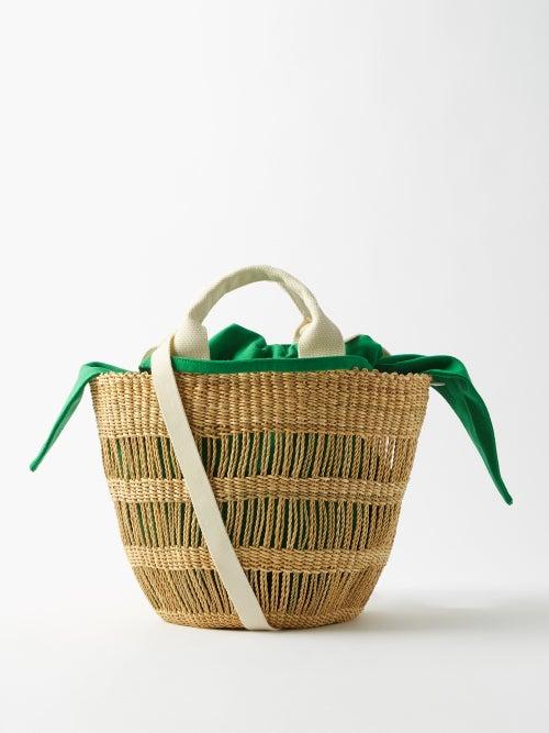 Muu - Line Net Basket Bag - Womens - Green Multi
