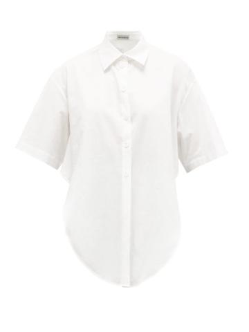 Matchesfashion.com Vika Gazinskaya - Tie-front Cotton Shirt - Womens - White