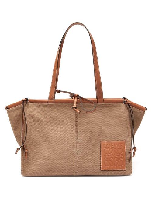 Matchesfashion.com Loewe - Cushion Large Canvas Tote Bag - Womens - Dark Grey