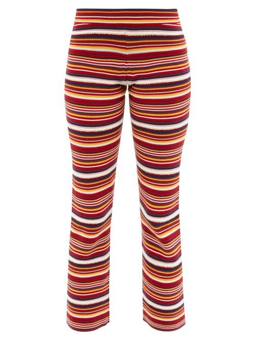 Alanui - Beach Break Knitted Cotton-blend Trousers - Womens - Multi