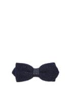 Matchesfashion.com Paul Smith - Silk-blend Lam-knit Bow Tie - Mens - Navy