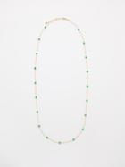Rosa De La Cruz - Malachite Dot & 18kt Gold Necklace - Womens - Green Multi