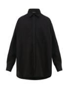 Matchesfashion.com Ann Demeulemeester - Grise Oversized Wool Shirt - Mens - Black