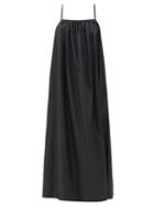 Matchesfashion.com Matteau - Low-back Cotton-poplin Maxi Dress - Womens - Black