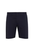 Matchesfashion.com Ami - Straight Leg Cotton Twill Bermuda Shorts - Mens - Blue