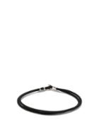 Matchesfashion.com Miansai - Orson Rhodium-plated Sterling-silver Cord Bracelet - Mens - Black