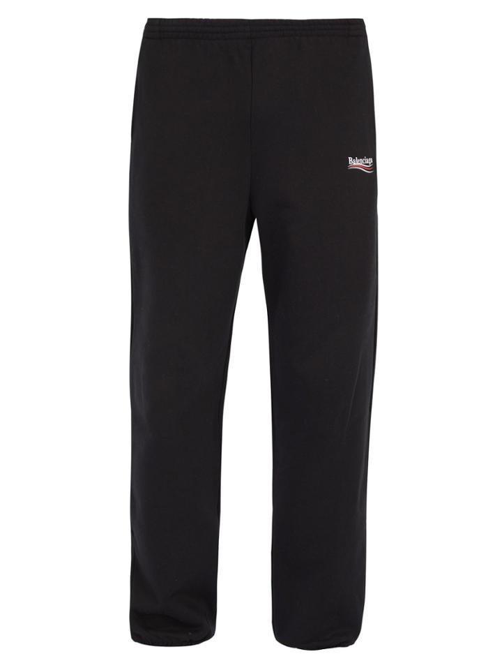 Balenciaga Logo-print Cotton-jersey Track Pants