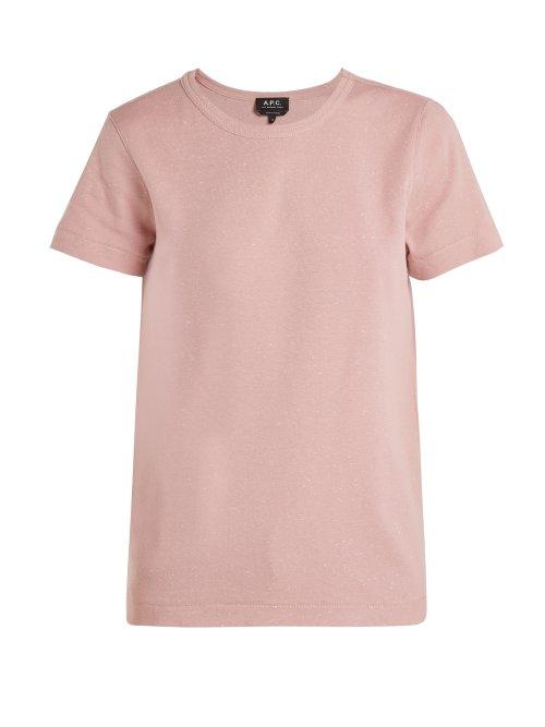Matchesfashion.com A.p.c. - Daniella Cotton Blend Jersey T Shirt - Womens - Light Pink