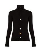 Matchesfashion.com Jacquemus - Button Embellished Cardigan - Womens - Black