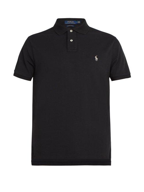 Matchesfashion.com Polo Ralph Lauren - Cotton Piqu Polo Shirt - Mens - Black