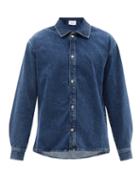 Matchesfashion.com Frame - Long-sleeved Denim Shirt - Mens - Blue