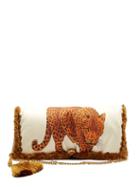 Matchesfashion.com Versace - Tassel Trimmed Printed Shoulder Bag - Womens - Leopard