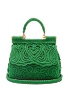 Dolce & Gabbana - Sicily Small Cordonetto-lace Bag - Womens - Green