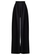 Matchesfashion.com Jacquemus - High Rise Pleated Crepe Trousers - Womens - Navy
