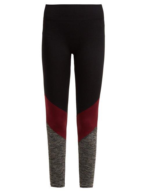 Matchesfashion.com Pepper & Mayne - Sylvie Compression Performance Leggings - Womens - Black Purple