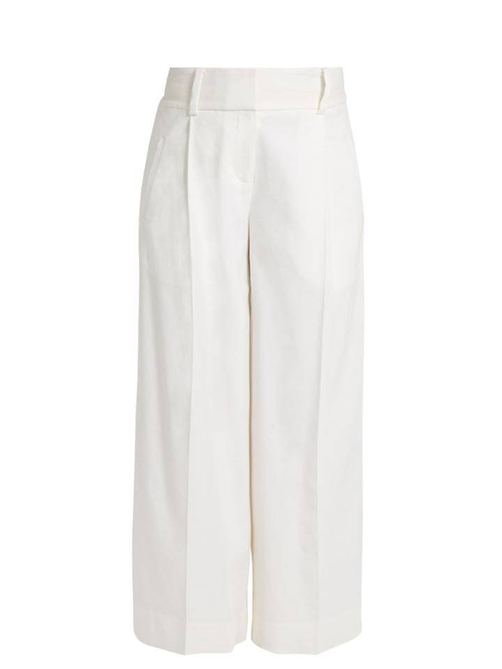 Diane Von Furstenberg High-rise Linen-blend Culottes