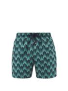 Matchesfashion.com Missoni Mare - Jacquard Swim Shorts - Mens - Green Multi