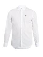 Maison Kitsuné Fox-appliqu Cotton-poplin Shirt