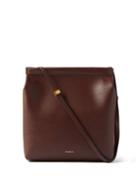 Wandler - Teresa Square Leather Shoulder Bag - Womens - Dark Brown