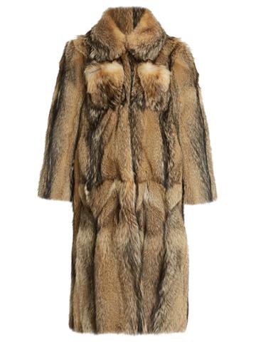 J.w.anderson Oversized-collar Fur Coat