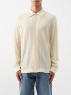 Sfr - Ripley Organic Cotton-blend Jacquard Shirt - Mens - Ivory