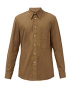 Matchesfashion.com Lemaire - Cotton-poplin Shirt - Mens - Brown