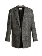 Matchesfashion.com Saint Laurent - Prince Of Wales Check Wool Blend Jacket - Womens - Grey Multi