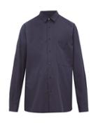 Matchesfashion.com Raey - Chest Pocket Cotton Poplin Shirt - Mens - Navy