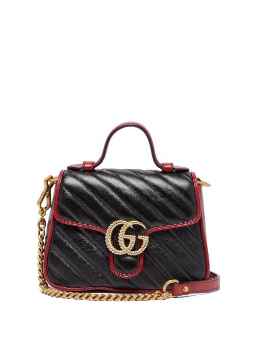 Matchesfashion.com Gucci - Gg Marmont Mini Quilted Leather Cross Body Bag - Womens - Black Multi