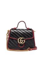 Matchesfashion.com Gucci - Gg Marmont Mini Quilted Leather Cross Body Bag - Womens - Black Multi