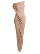 Matchesfashion.com Vivienne Westwood Anglomania - Vian Off The Shoulder Draped Dress - Womens - Light Pink
