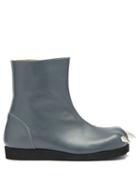 Matchesfashion.com Charles Jeffrey Loverboy - X Roker Lion Claw Leather Boots - Womens - Dark Grey