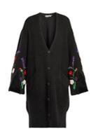 Preen Line Ada Oversized Floral-embroidered Knit Cardigan