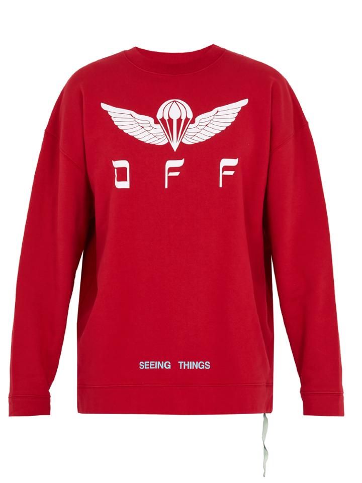 Off-white Logo-print Cotton Sweatshirt